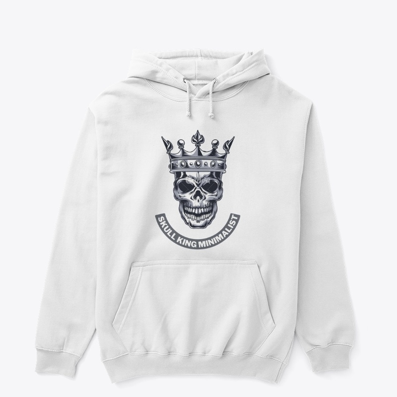 B & White Skull King Minimalist T-Shirt