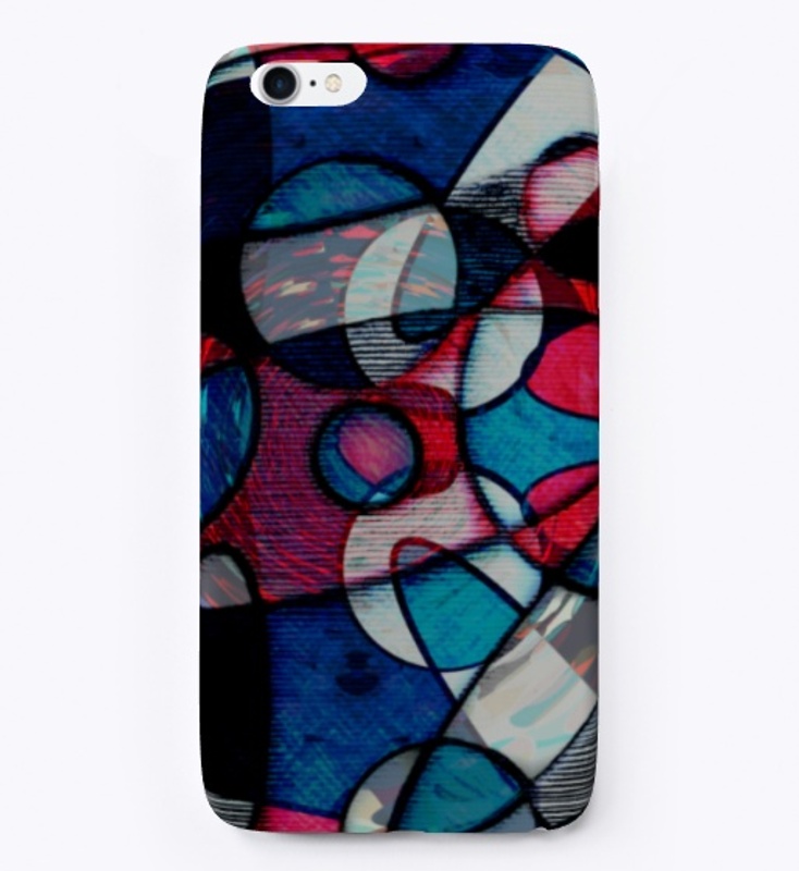 Abstract Circular Blue Texture Design 