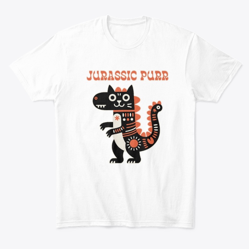Jurassic Purr Funny Cat Dino Shirt