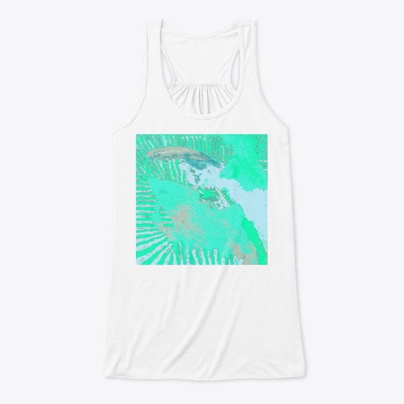 Aqua Mint Tides Abstract 