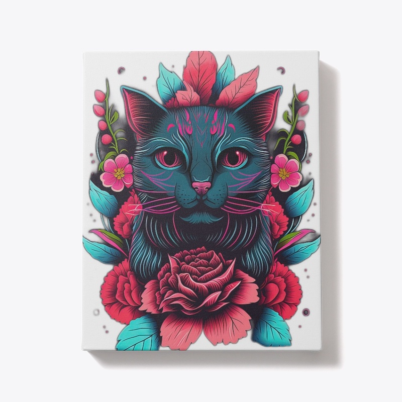 CAT IN FLOWER