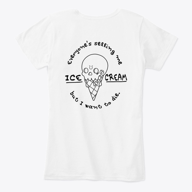 Ice Cream Skull White