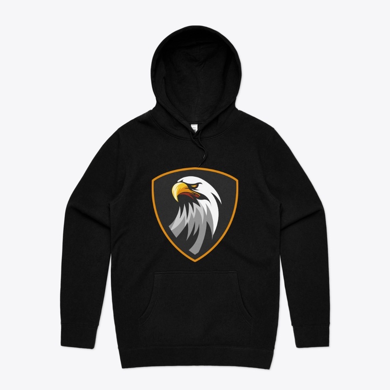 Modern Eagle Head on the Black Shield