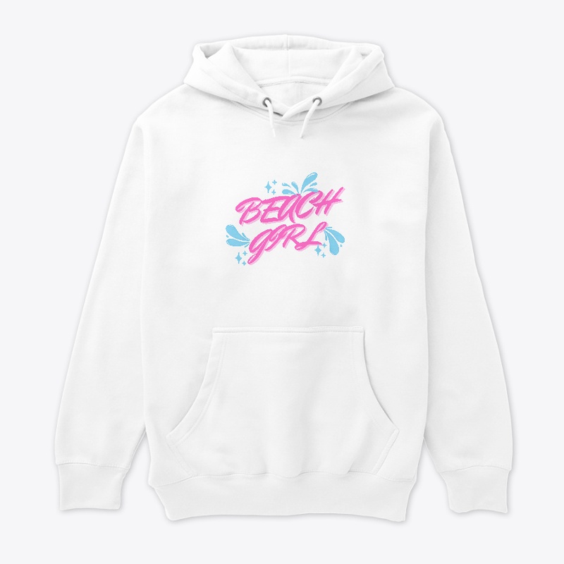 Beach Girk Pink letters tee sirt