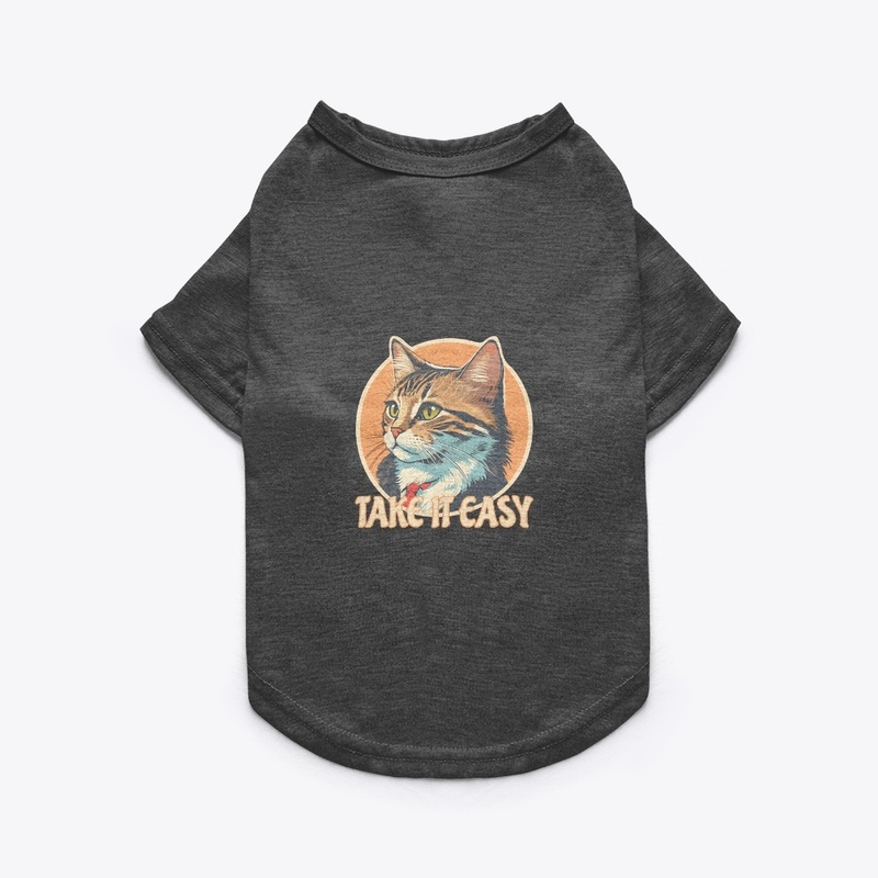 cat vintage retro t shirt design
