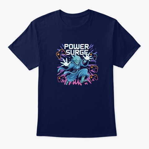 Power Surge Navy Camiseta Front
