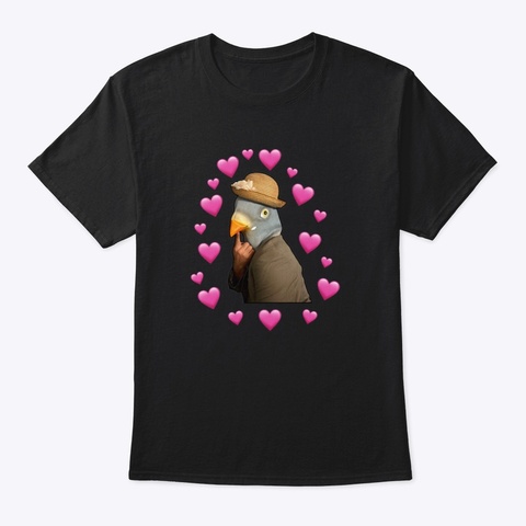 Pigeon Man Black T-Shirt Front