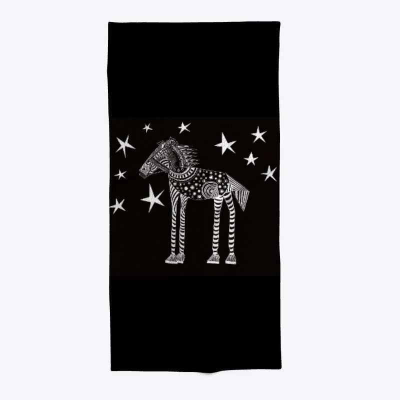 Doodle horse and stars...