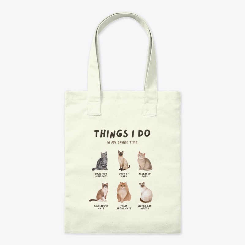 Beige Brown Modern Cat Lover Aesthetic