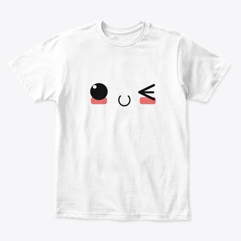 Kawaii japanese anime face design: lucky