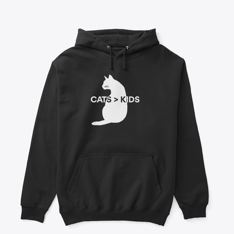 Cats > Kids Black T-Shirt Front