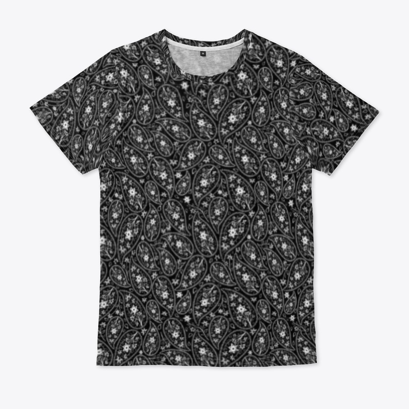 Black and White Floral Unisex Shirt