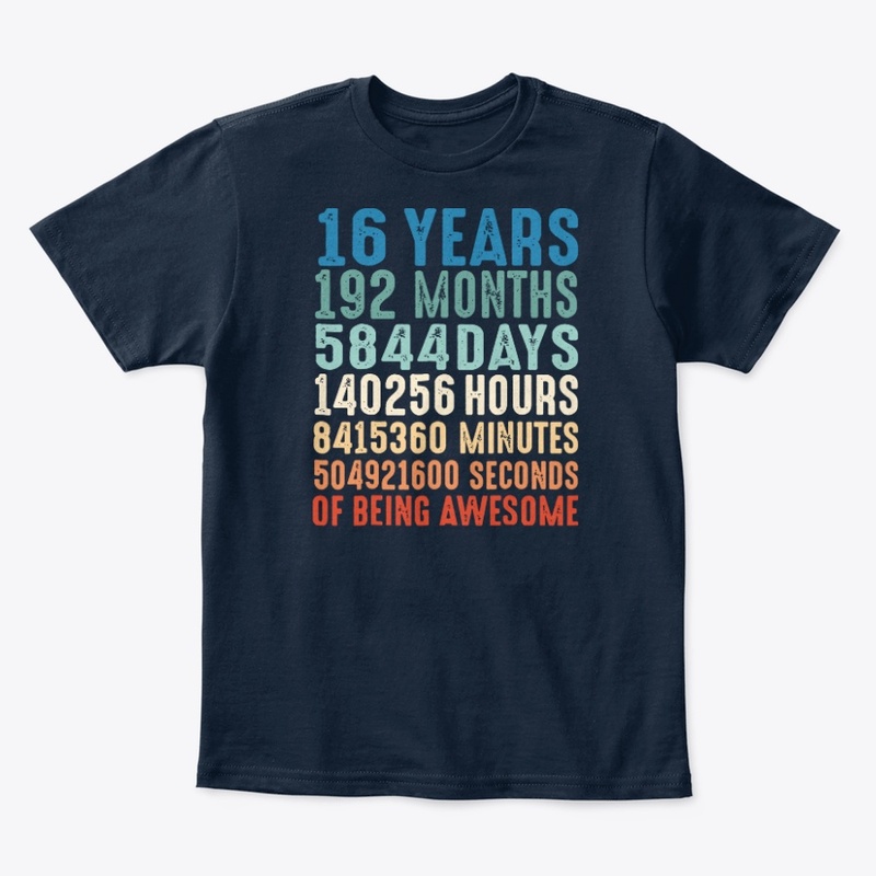 16 Years Old 16th Birthday Vintage 