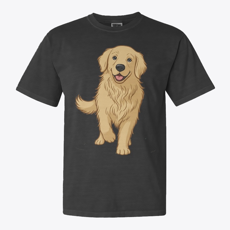 Happy Golden Retriever Design