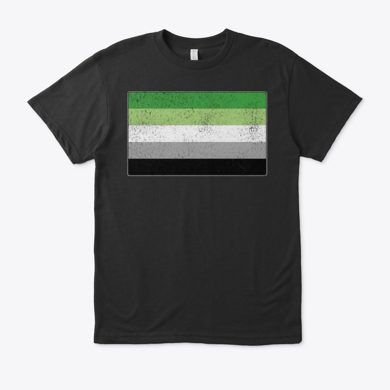 Distressed Aromantic Pride Flag