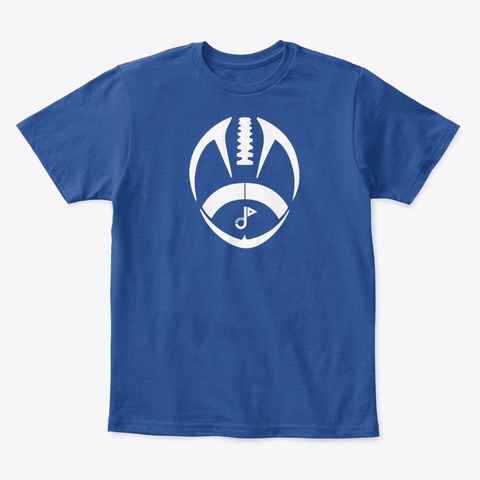 Football Youth T   White Logo Deep Royal  Camiseta Front