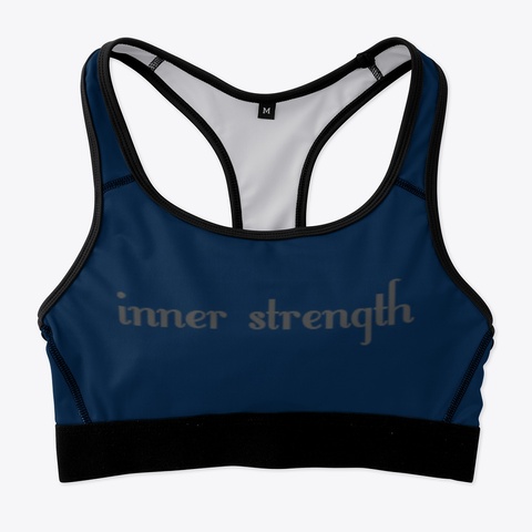 Clever Fox Inner Strength Sports Bra Deep Navy áo T-Shirt Front