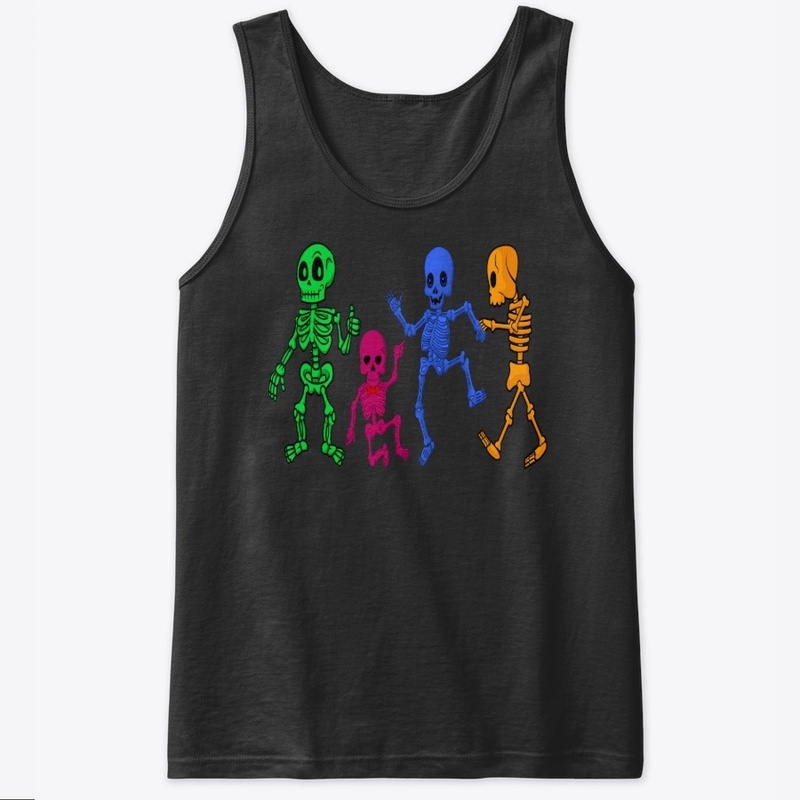 skeleton family happy halloween daY