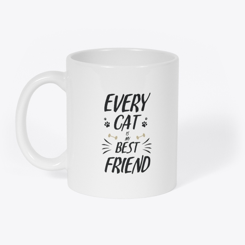 Every cat is my best friend deisgn tee. 