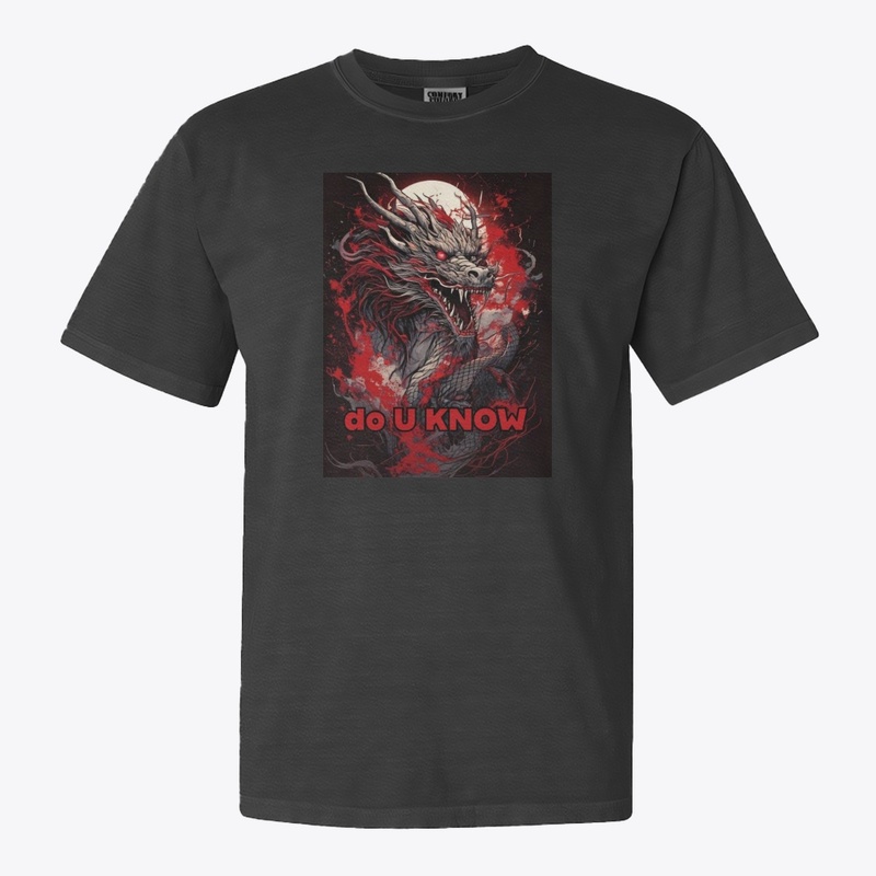 T Shirt Japanese Dragon, Do U Know