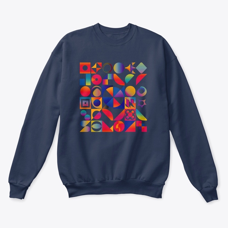 "Geometric Wonderland Long Sleeve Tee"