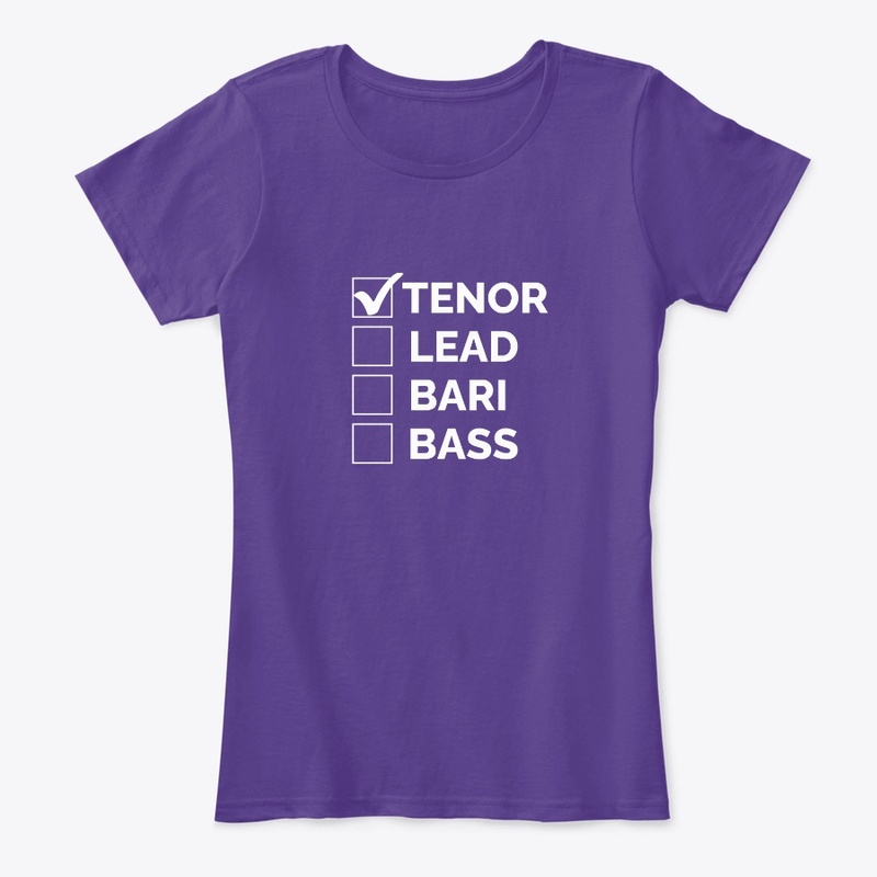Block Tenor Check Mark White