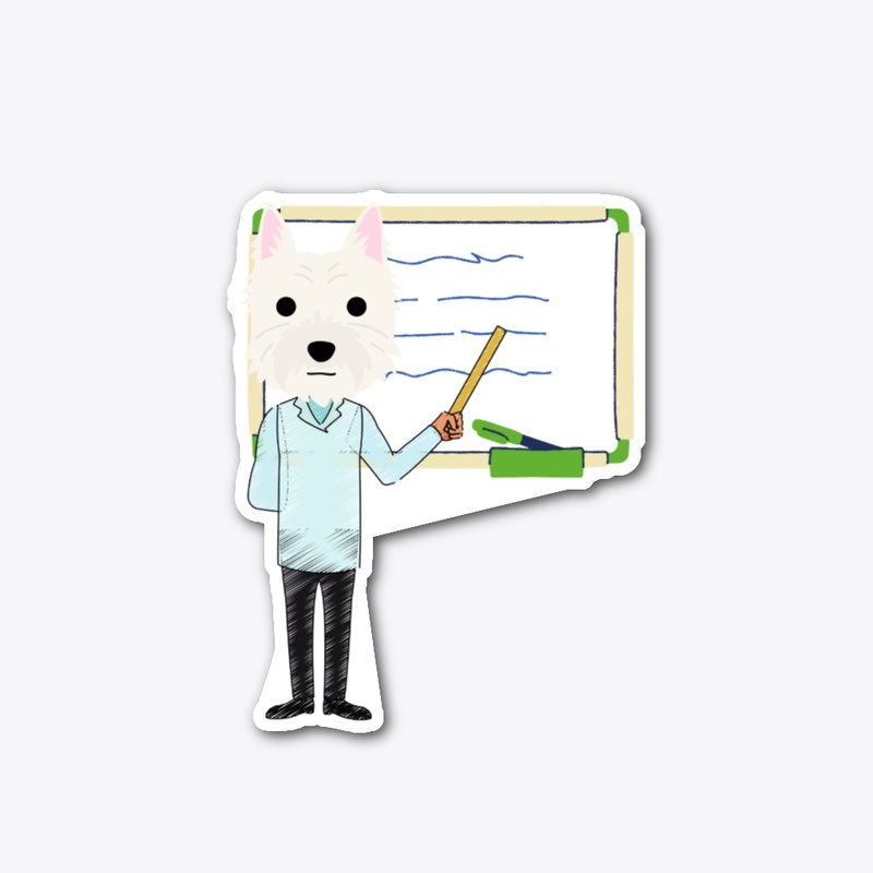 Westie Dog - Teaching Math