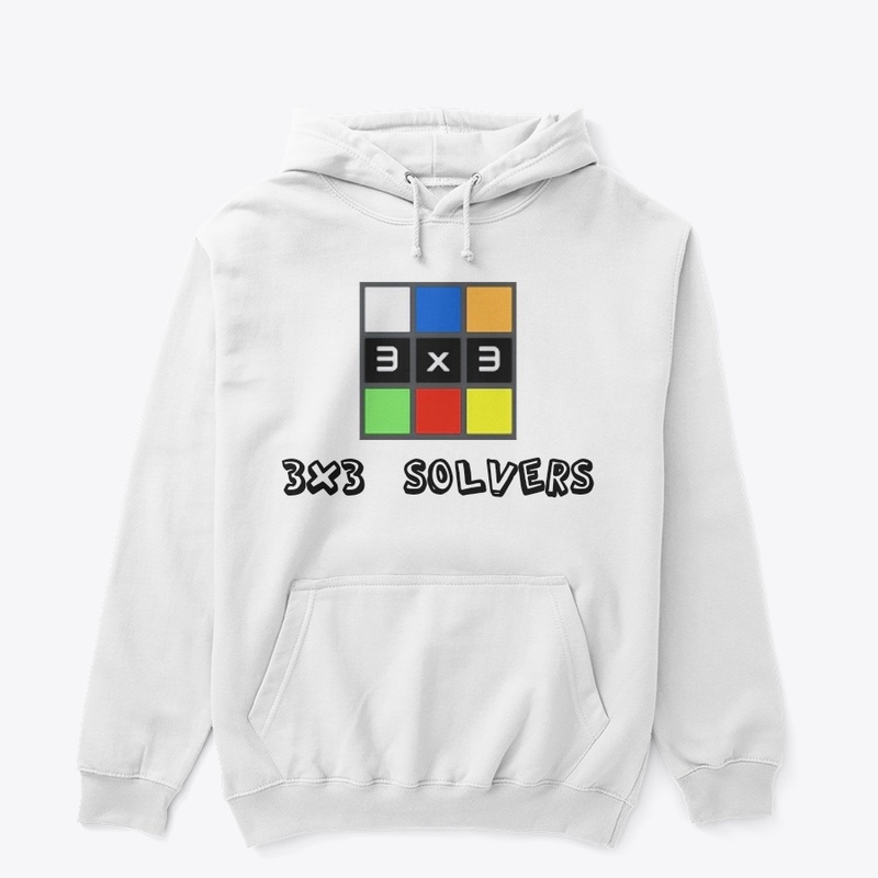 3x3 Solvers Playful Text and Logo Hoodie
