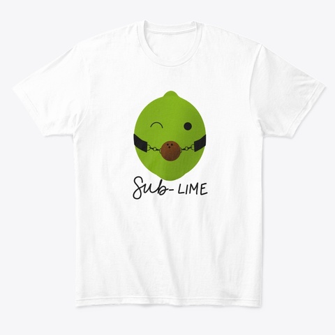 Sub Lime Tee White Camiseta Front