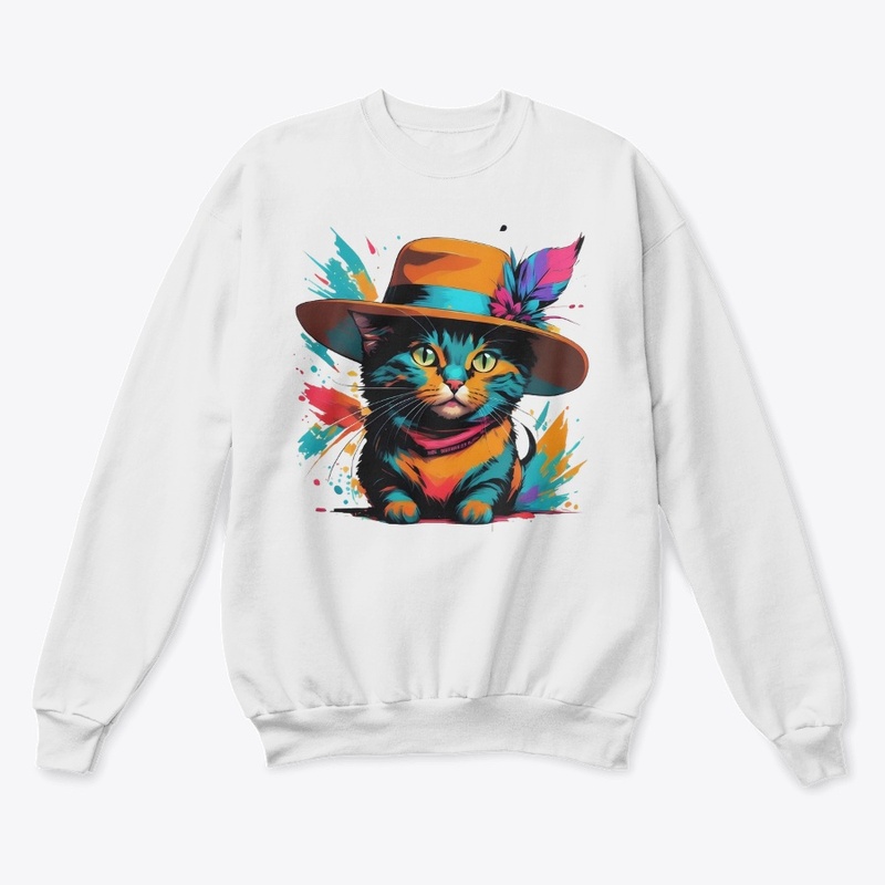 cat wear hat 