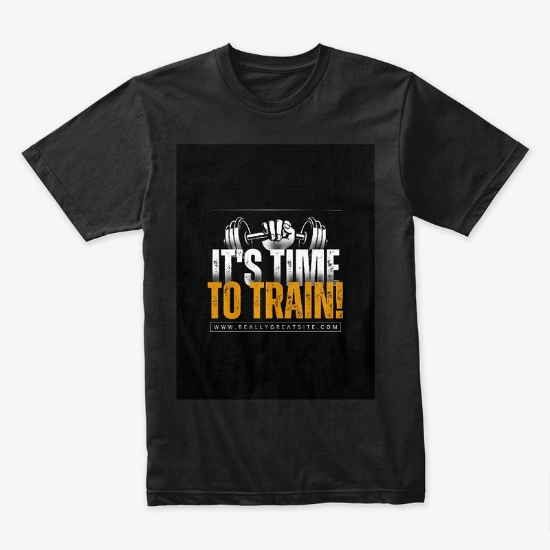 Bold 'It's Time to Train' Black Tee