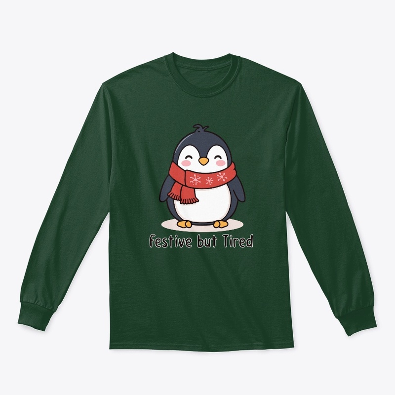 Festive but Tired – Cozy Penguin