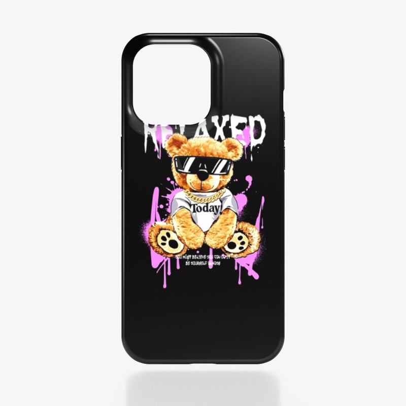 "Chill Teddy Bear Graphic Design"
