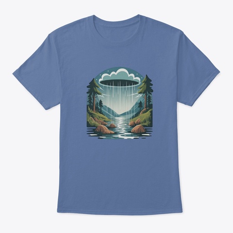 Rainy River Denim Blue Kaos Front