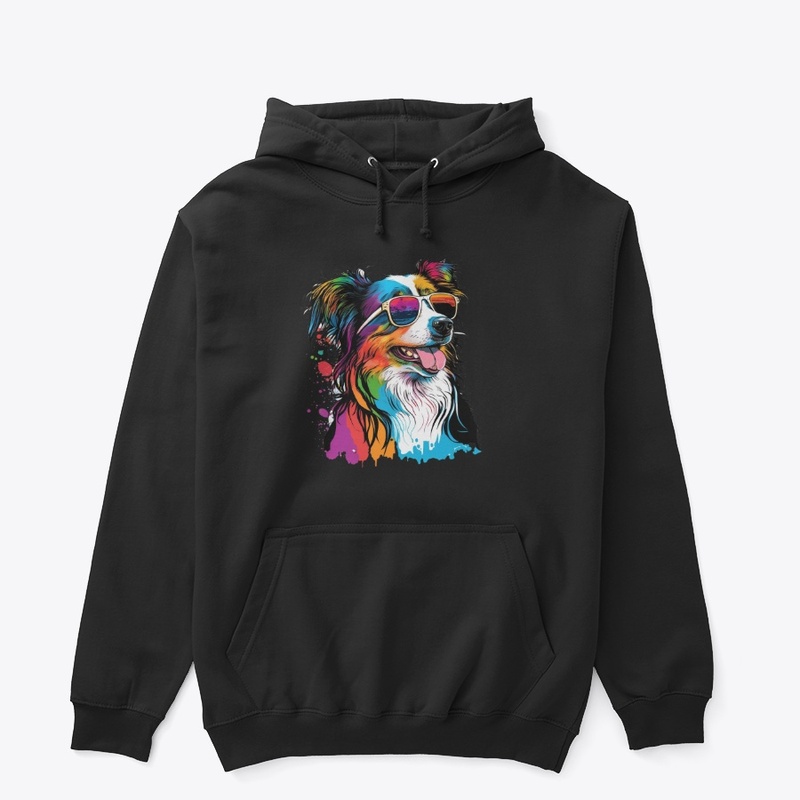 Happy dog wearing sunglasses 4