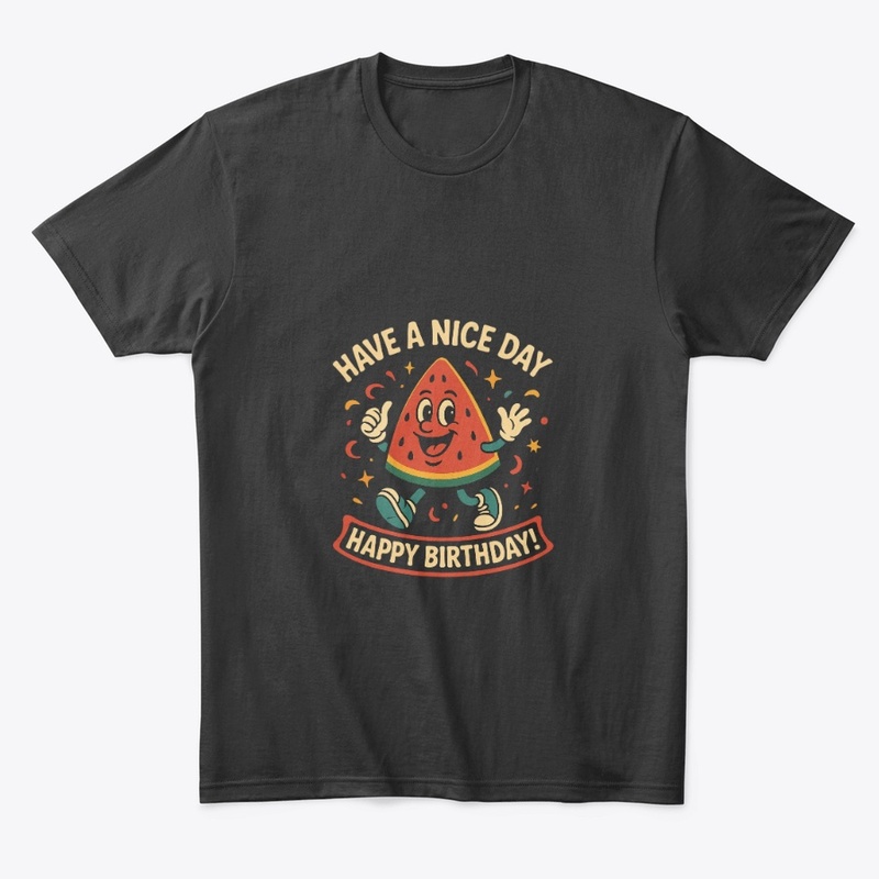 Retro Happy Watermelon Birthday Tee