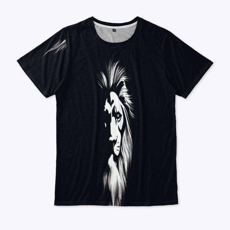 Lion Black And White Tishirt 