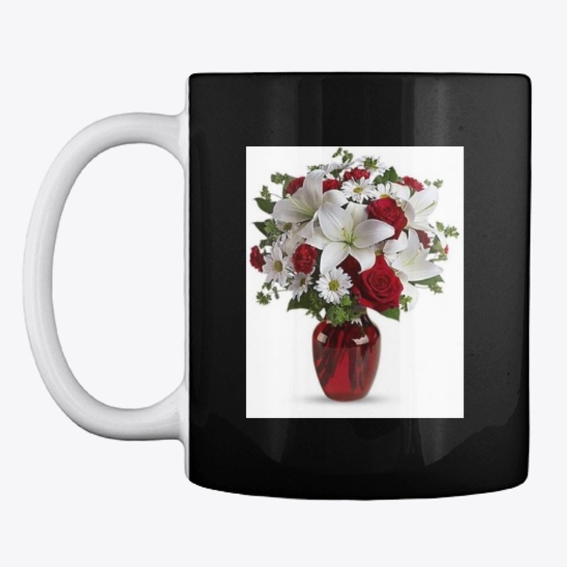 mug design by beautiful flowers