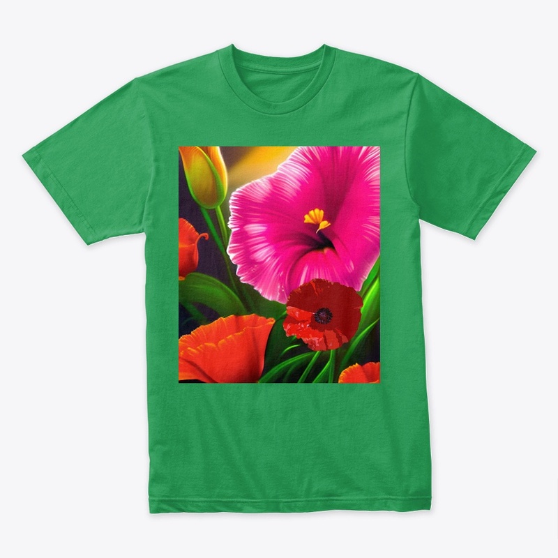 Gladiolus And Poppies