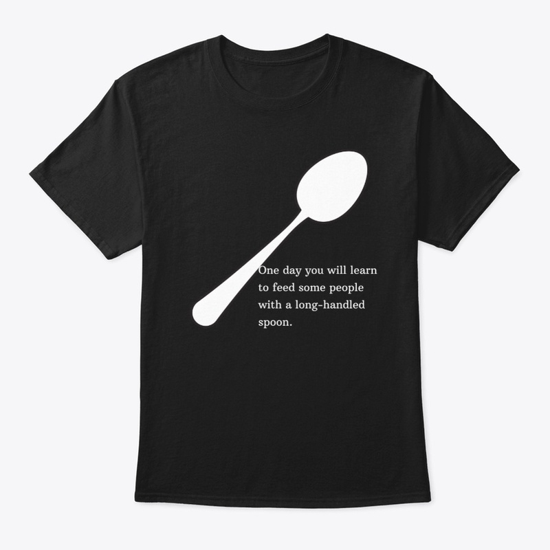 Feed with a long handled spoon