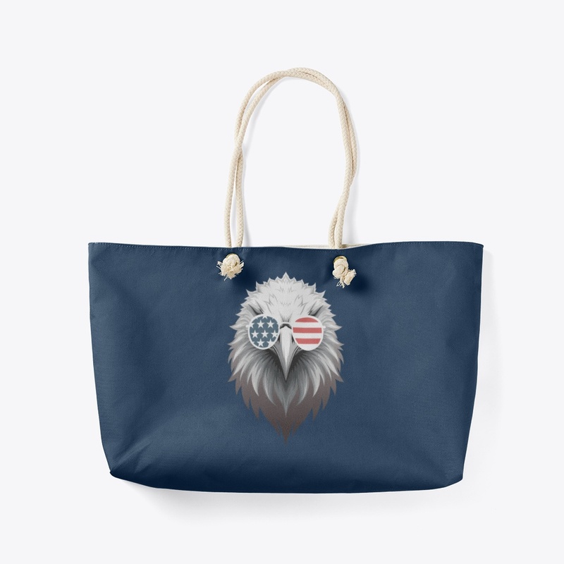 Eagle Art with American Flag Sunglasses