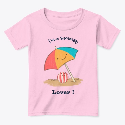 Summer Tshirt Light Pink  T-Shirt Front
