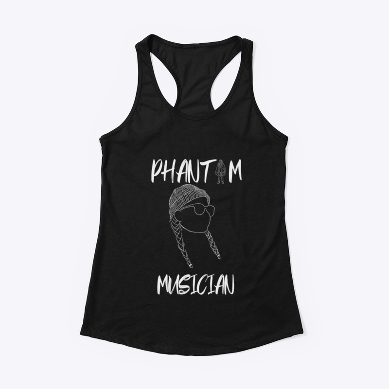 Phantom Merch White on Black