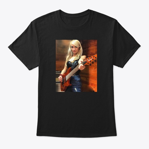 Emily Hastings Guitarist Black T-Shirt Front