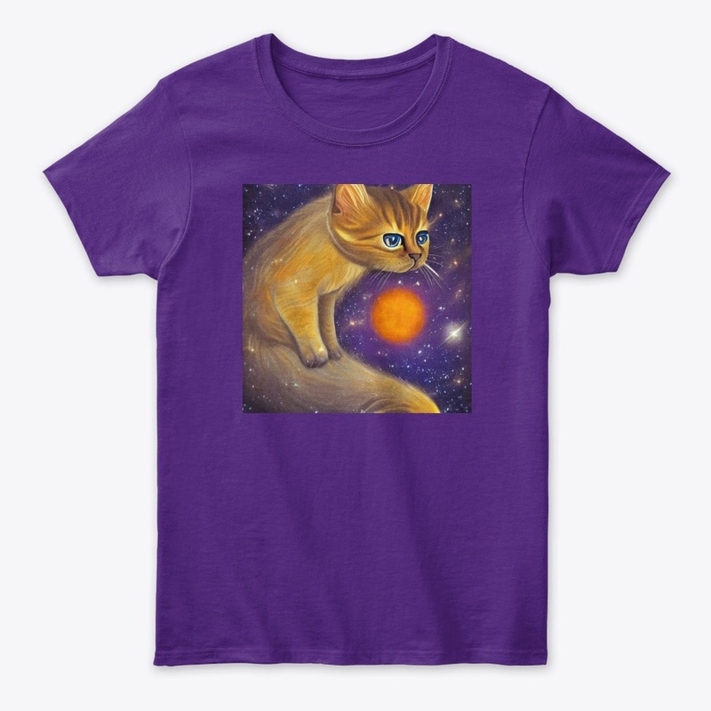 A funny cat in space