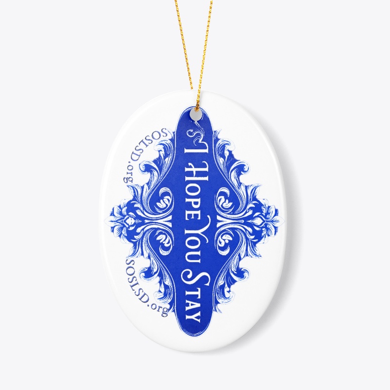 Hope You Stay V1 pottery blue ornament