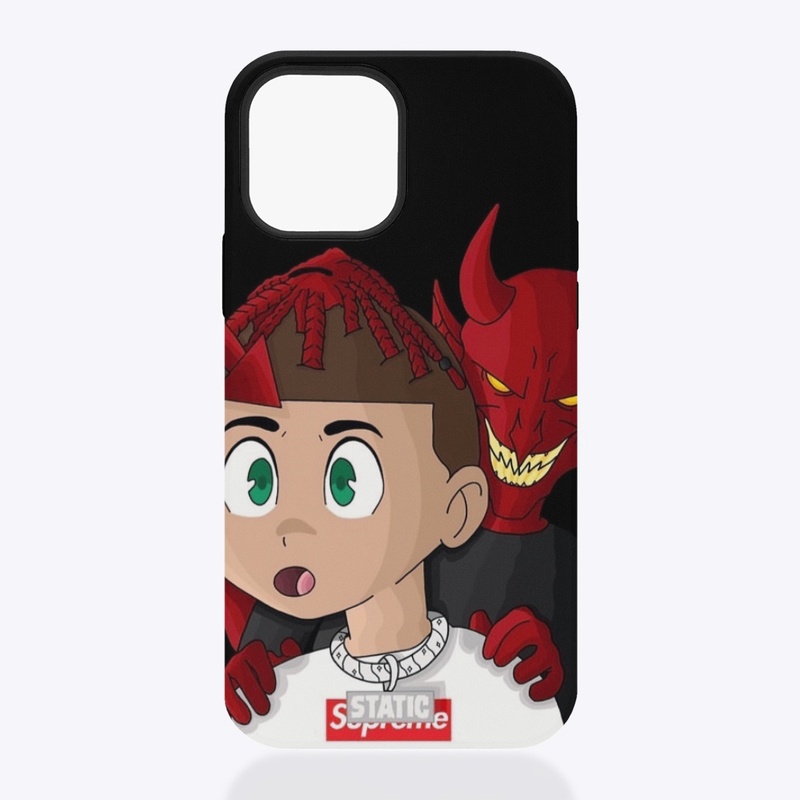 LIL STATIC "DEMONS" IPHONE CASE BLACK