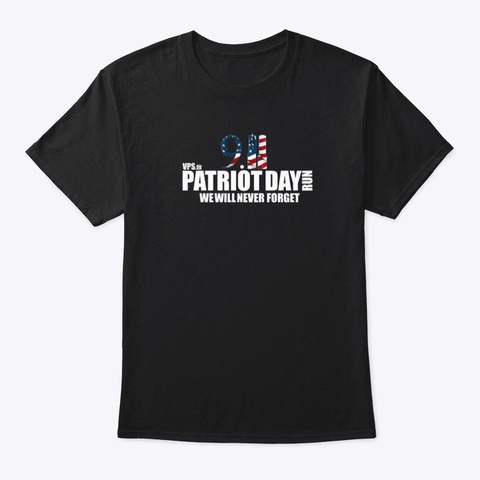 Patriot Day Run Black T-Shirt Front
