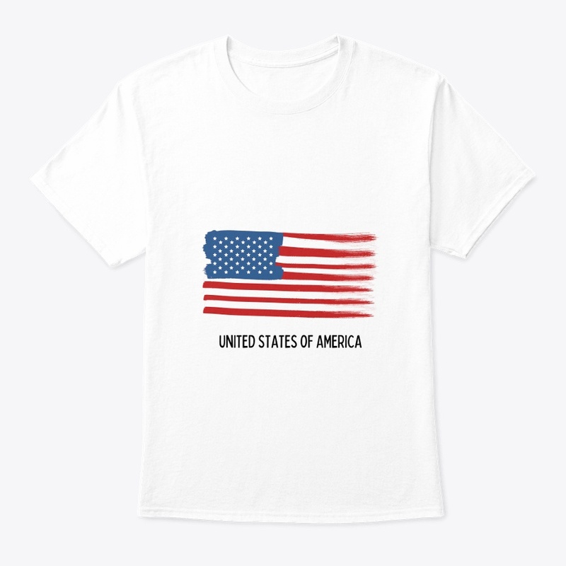 "united states america" white t-shirt 