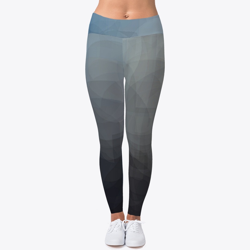 Abstract Gray Blue Legging